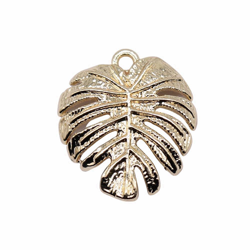 Filigree Leaf Charms Antique Alloy Pendants For Nature Inspired Jewelry