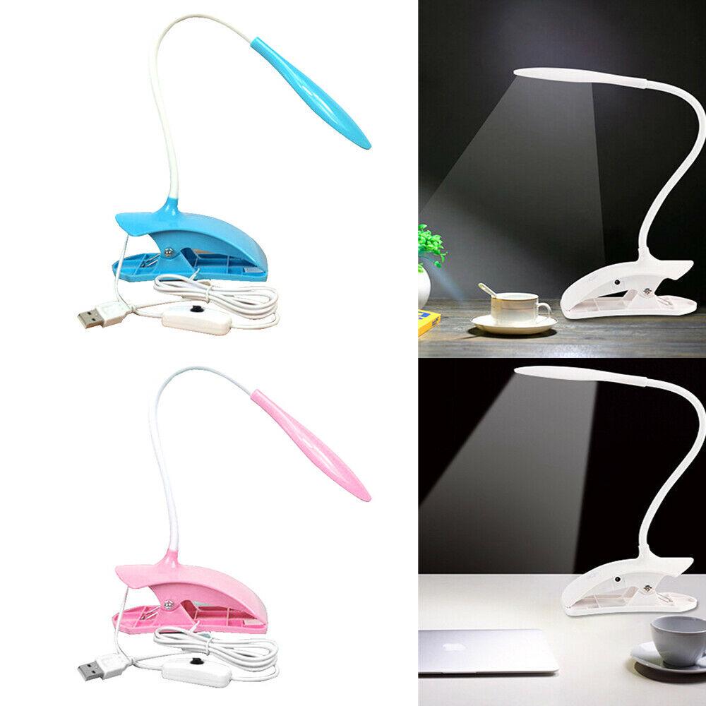 Buy LED USB Light Table Lamp Clip On Makeup Desk/Bed Dimmable Mains