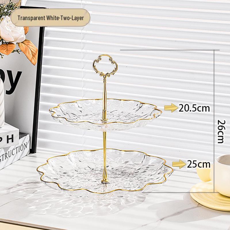 Luxury Multi-Layer Dessert & Snack Display Plate for Living Room or Tea Table