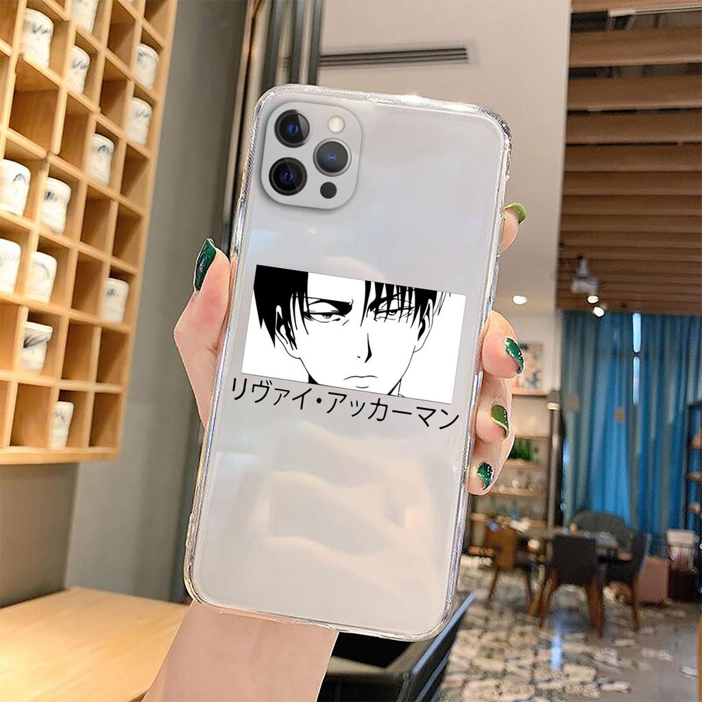 Soft Clear Phone Case For Iphone 12 11 Pro XS MAX 8 7  Plus X SE 2020 13 XR Anime Japanese Attack On Titan Coque For iPhone 12