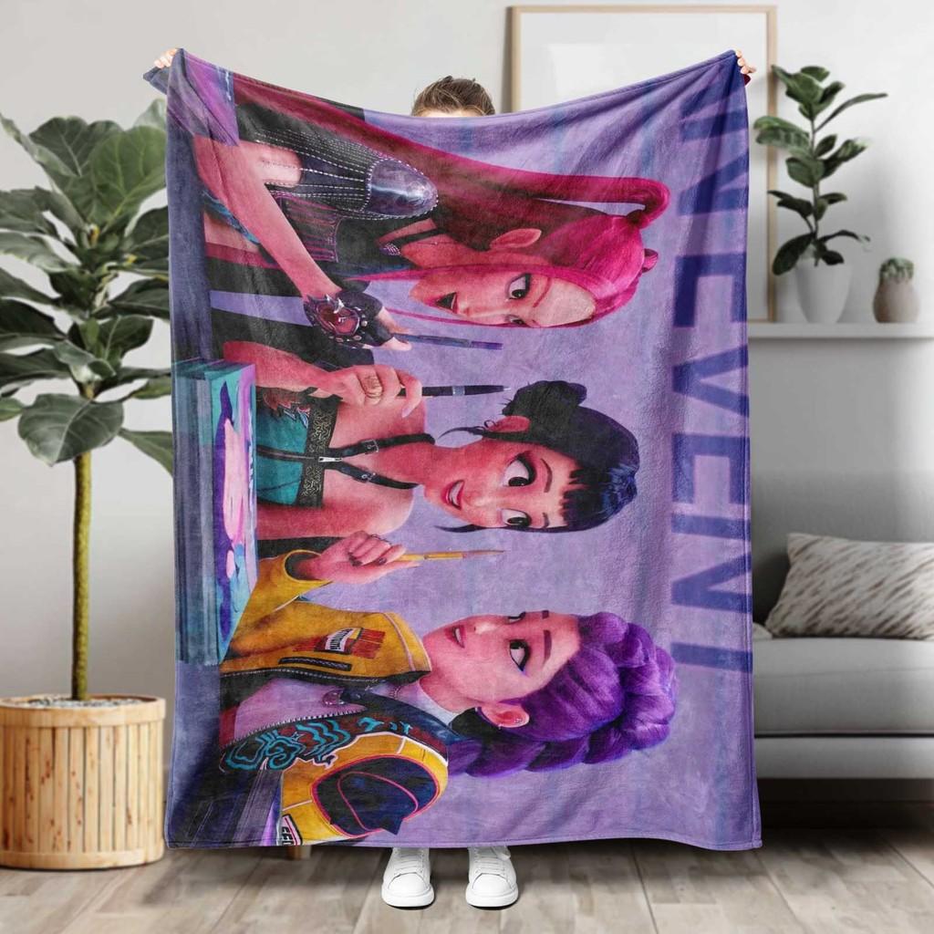 Kpop Dämonenjäger Flanelldecke Kuschelig Große Größe Weich Warm Cartoon Für Schlafzimmer Wohnzimmer Büro Nickerchen Reisen Camping