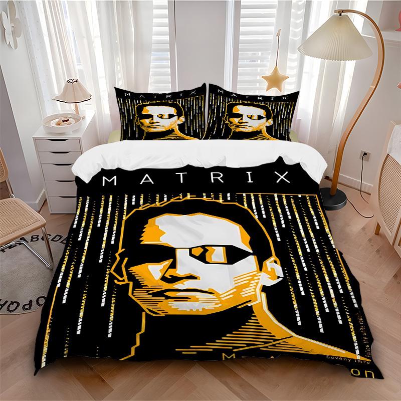 3pcs The Matrix Duvet Cover Set, 1 Duvet Cover + 2 Pillowcases (No Insert), High-Definition Print for All Seasons,Durable yy251103077