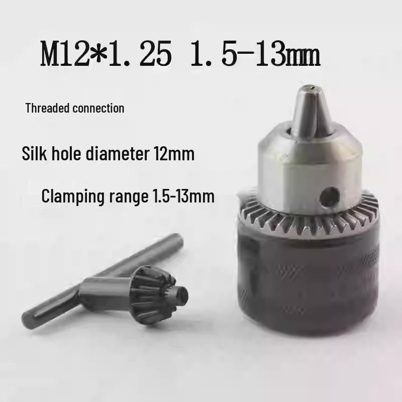 Electric Drill Power Tool Accessory: Hand-Tightened Locking Chuck with Round & Square Shank Compatibility