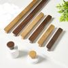 Minimalist L Shaped Cabinet Pull Elongated Wooden Furniture Handle Round Single Hole Knob Kitchen Bedroom Hardware Accessories