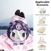1pc Blanket Sanrio Kuromi2 Print Design, Lightweight Blanket for Sofa, Bed- Soft &Warm, Gift for All Seasons Like Christmas, Halloween