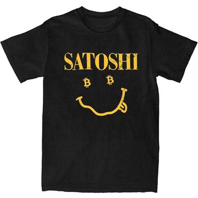 Man T Shirt Yellow Blockchian Bitcoin Satoshi T Shirts Harajuku Funny Summer Tee Shirt Y2K Funny Casual Cotton Tops Gift Idea
