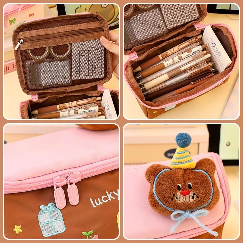 1 Piece House Styling Pencil Case Soft Texture Large Capacity Cute Style Girls Student Pencil Pouch Back To School Supplies