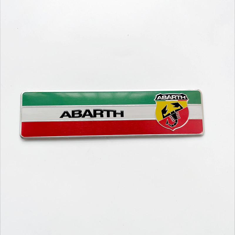 3D Aluminum Car Rear Trunk Fender Emblem Badge Sticker Decals for Abarth 500 124 Punto Ducato Palio Bravo Accessories