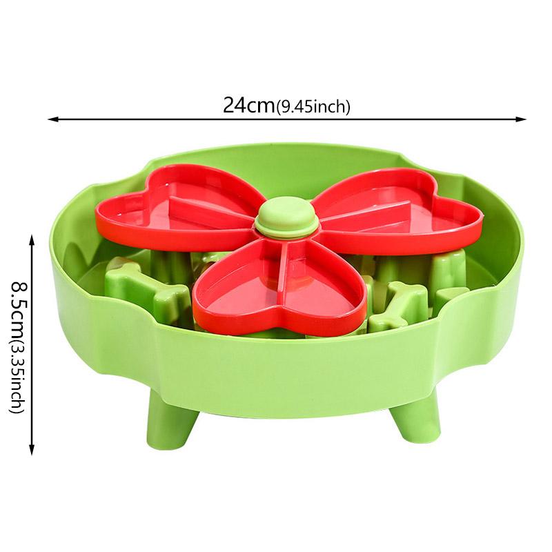 

Pet Slow Feeder Bowl - Anti-Choking Bowl for Dogs & Cats, Non-Slip Puzzle Toy Rotating Anti Slip Pet Feeding Toy Food Dispenser зелений