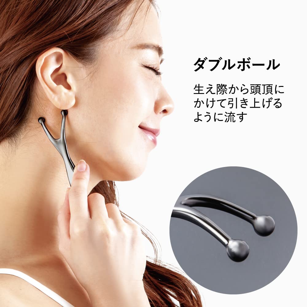 Alphax Massage Roller, Scalp Massage, Head Spa, Heat Conduction Scalp Roller, Black