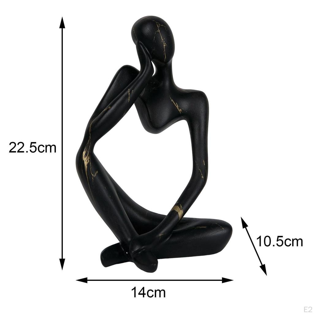Abstract Thinker Statue Resin Ornament for Restaurant Holiday Decorations