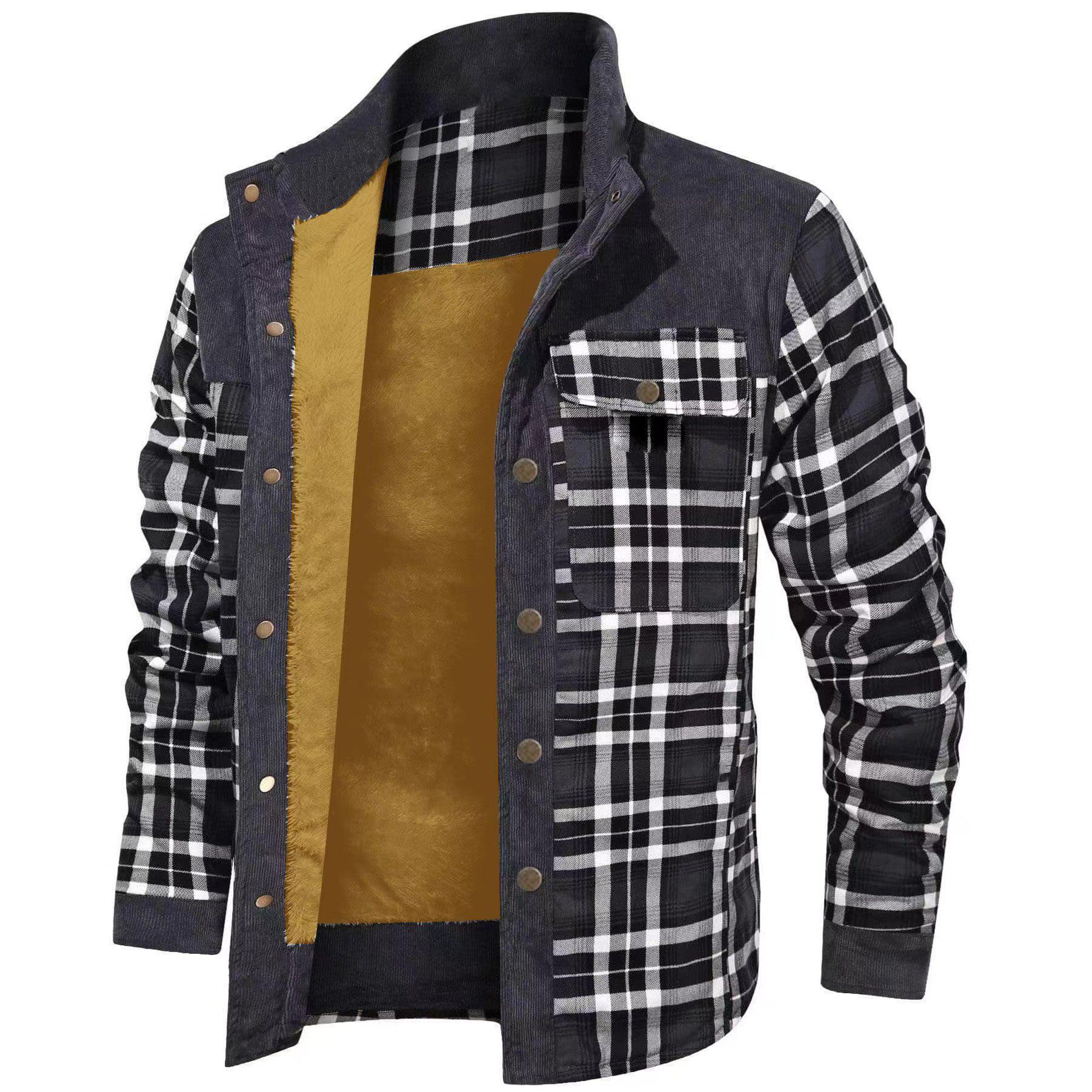 Men`s Plus Size Winter Thickened Corduroy