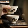 100ml Hand-painted Pomegranate Tea Cup Underglaze Color Master Single Cup Powder Yin Mug Coarse Tasting Tea Bowl Kung Fu Teaset