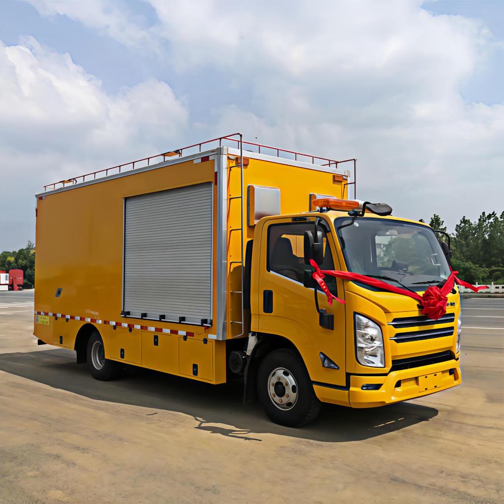 Emergency Rescue Vehicle with Crane, Power Supply & Lighting for Municipal Repairs