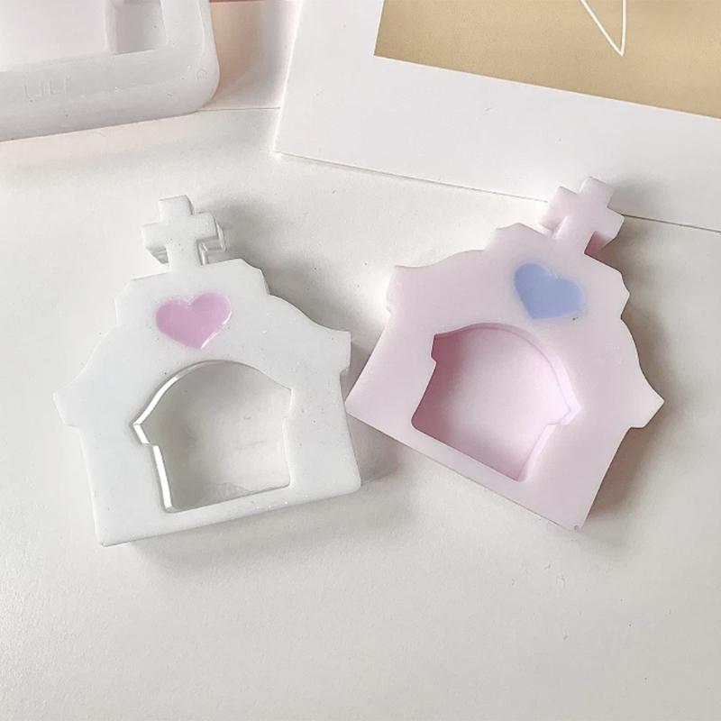 Soft Silicone Resin Mold Love Church Quicksand Mold Resin Art Craft DIY Handmade Jewelry Making Tool Silicone Mould