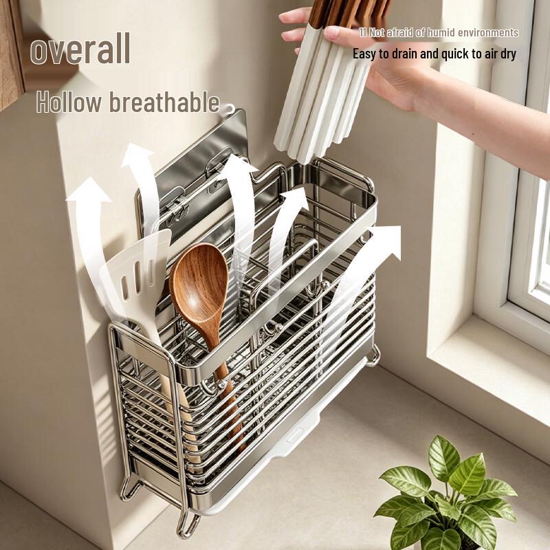 ASD 304 Stainless Steel Kitchen Draining Chopstick Holder