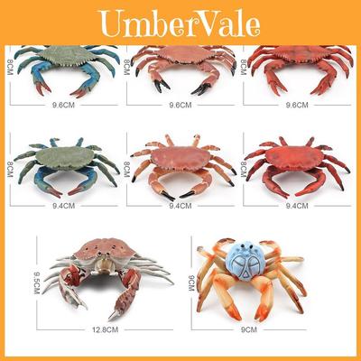 Marine Life Pvc Crab Model For Childrens Educational Aquarium Decor Toys