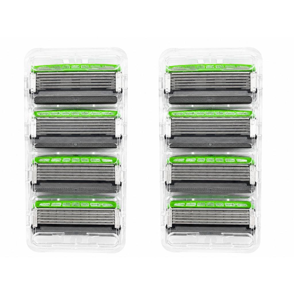 Replacement 4 blades x 2 packs blades Simple Sensitive Razor with Skin Blades, (8 total), Packaging, Premium, Skin, 5-Blade Guard, Men's (Premium)