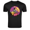 Astronaut Surft Planeten Kosmischer Weltraum Grafik T-Shirt