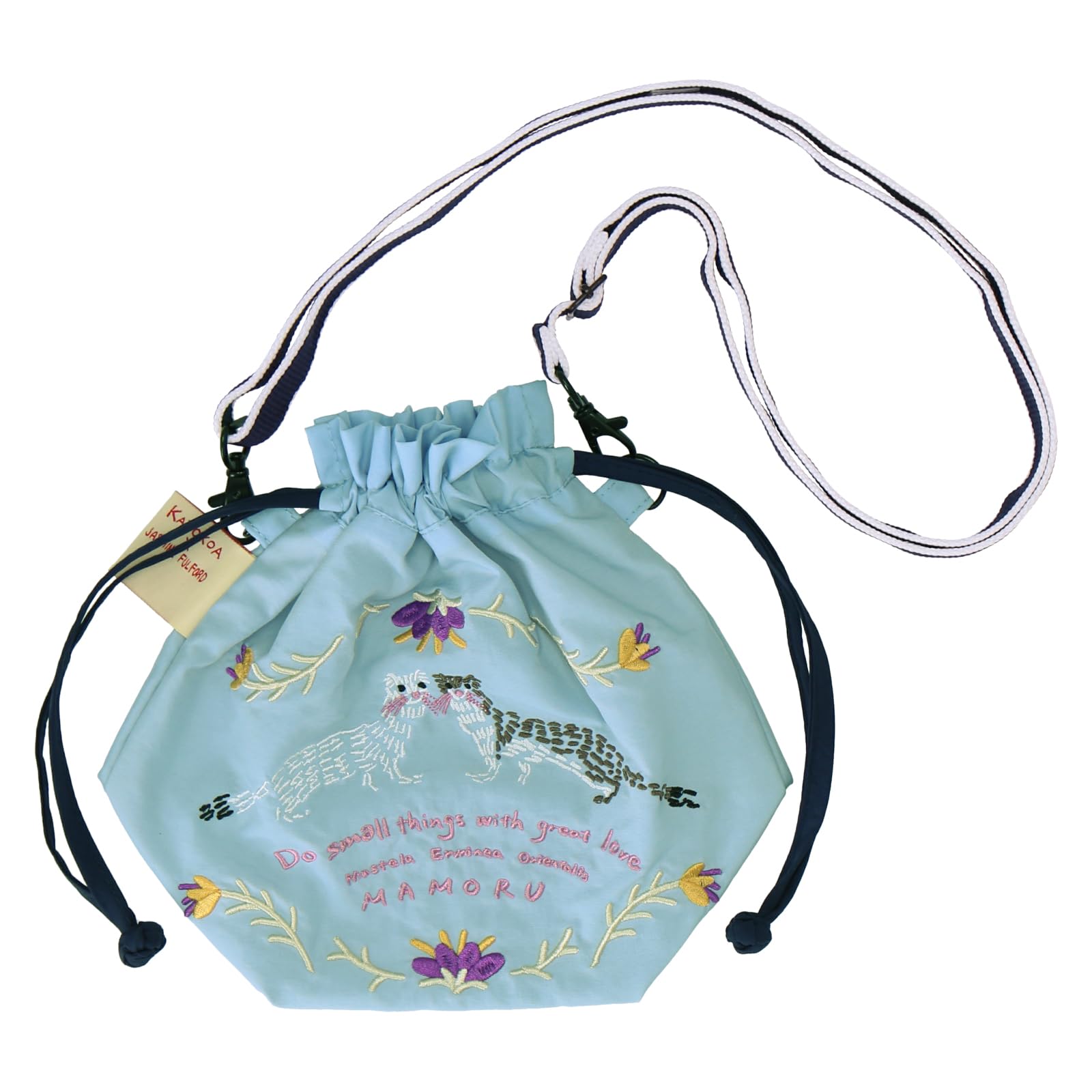 

Drawstring bag Mamoru Drawstring 11003303 Unisex Drawstring bag 11003303B Hokkaido ermine 24cm wide x 22cm long x 12cm deep [Catocore] Purple Approx.