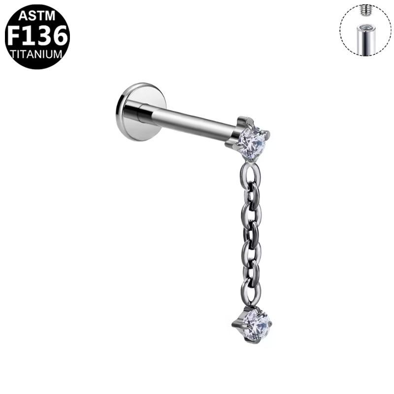 G23 Titanium Alloy Fashionable Medical Grade Strawberry Ear Stud