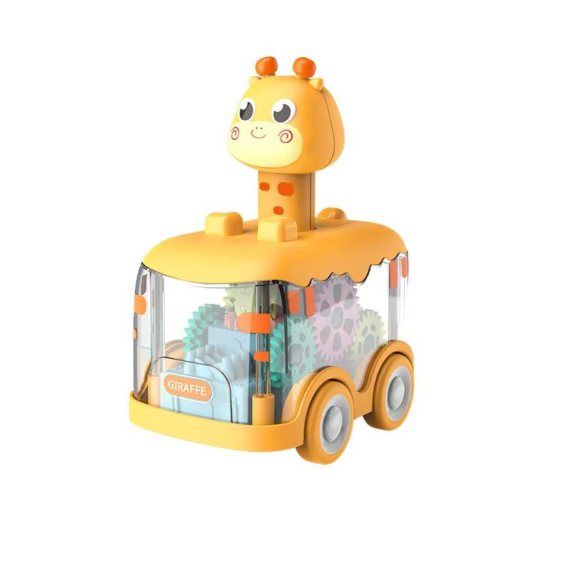 Press Gear Car Children s Toy Car Pull Back High Quality Durable Design Safe for Children Boy Children Inertial Car Puzzle Animals Car