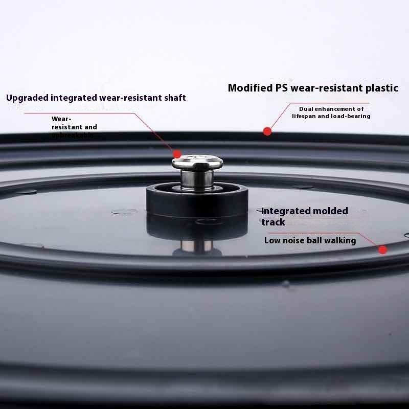 Practical 8" 20cm Black Plastic Turntable Round Bonsai 360 Rotating Turntable For Monitor TV Turntable