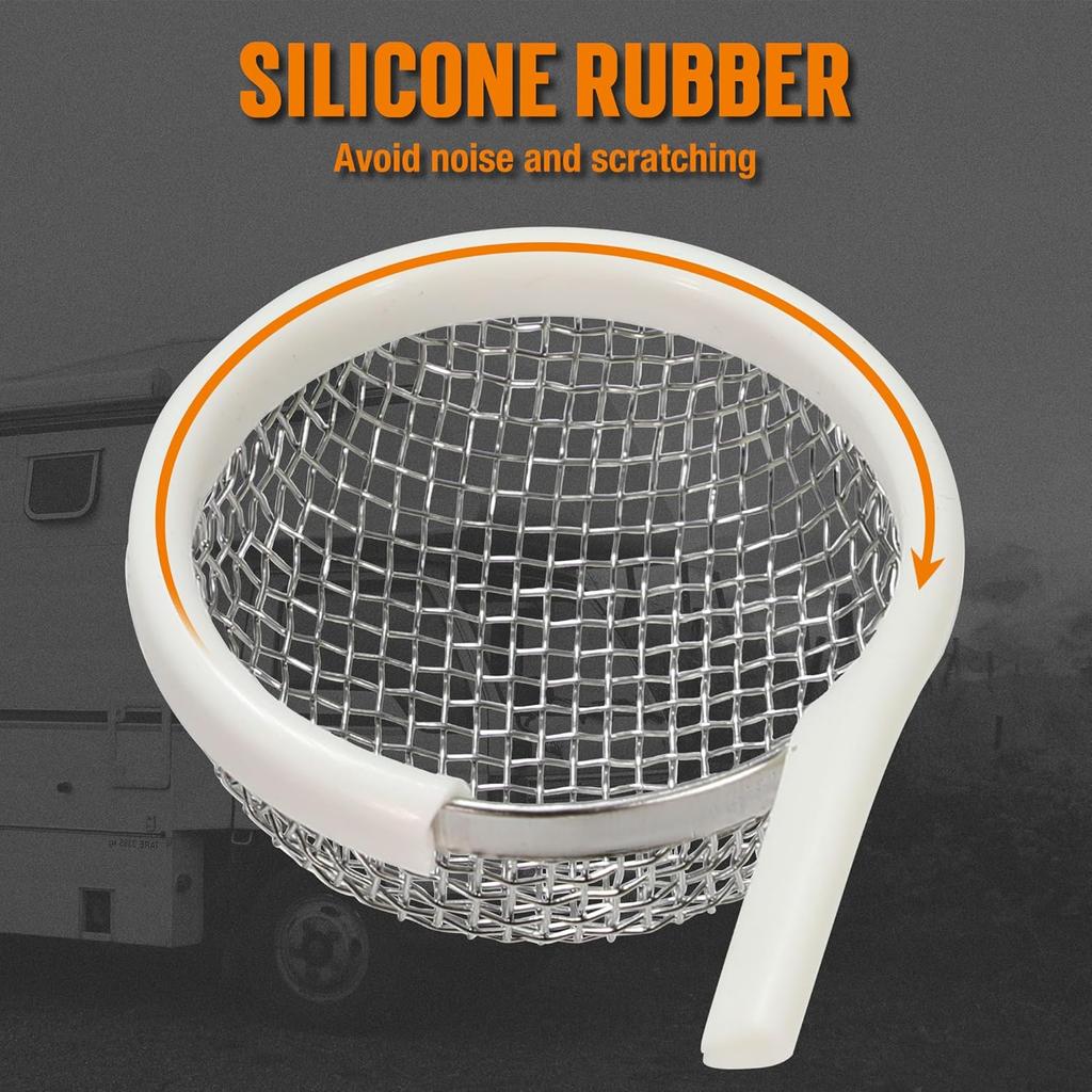 TONDA RV Furnace Vent Screen, Bug Screens Heater Vent Cover For Camper With Tallation Tool And Silicone Rubber, 2.8 X 1.3 Inch, 2 Pack