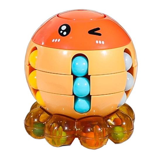 

Cube Toy Octopus Shape Smooth Rotation Fidget Spinner Fall-Resistant Portable Kids Adults Stress Relief Toy Intelligence Puzzle Toy оранжевый