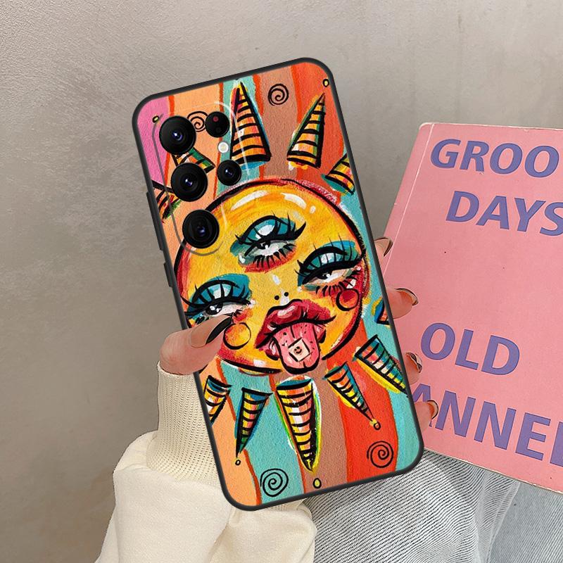 Indie Hippie Case For Samsung Galaxy S25 Ultra S20 S21 S22 S24 S23 Ultra S9 S10 Plus S25 FE Cover Coque