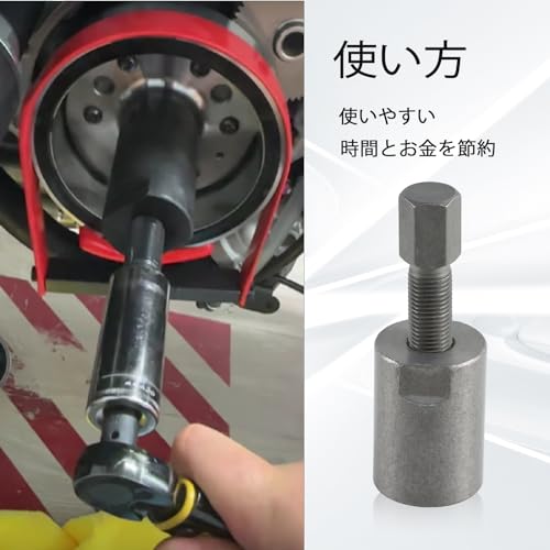 HIMARKLIF M28X1.0 RH Flywheel Puller, Positive Thread, Compatible with Honda TRX450R, TRX450ER/ Kawasaki KX250, CRF250RX, CRF450R, KLX110R/ Suzuk