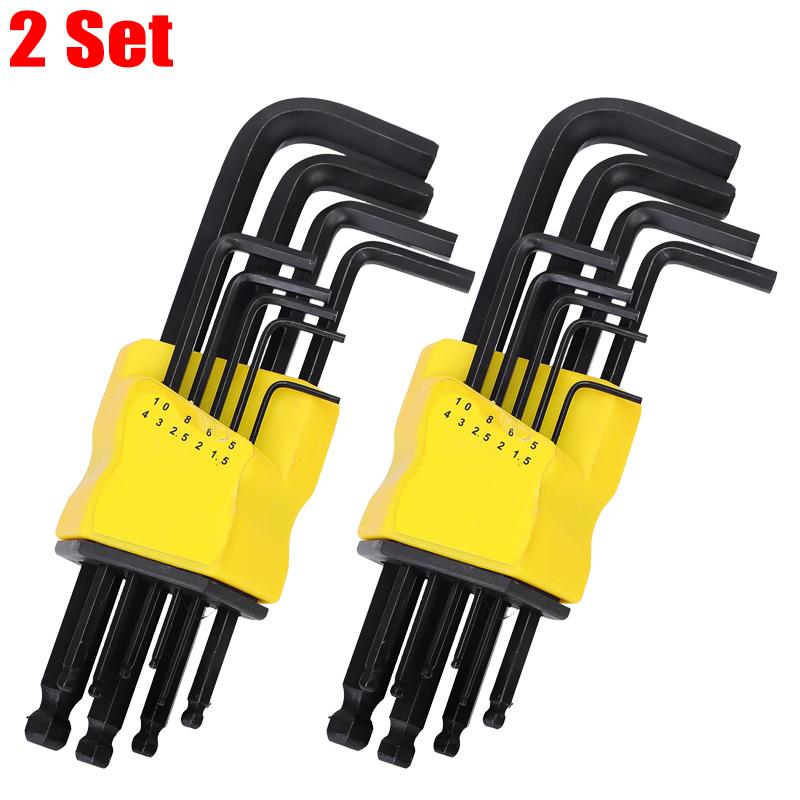 Allen Key Hex Wrench Set Multisize Hexagon Spanner Metric Wrench for Socket Screws Automotive Machinery Repair L Type Hex Keys