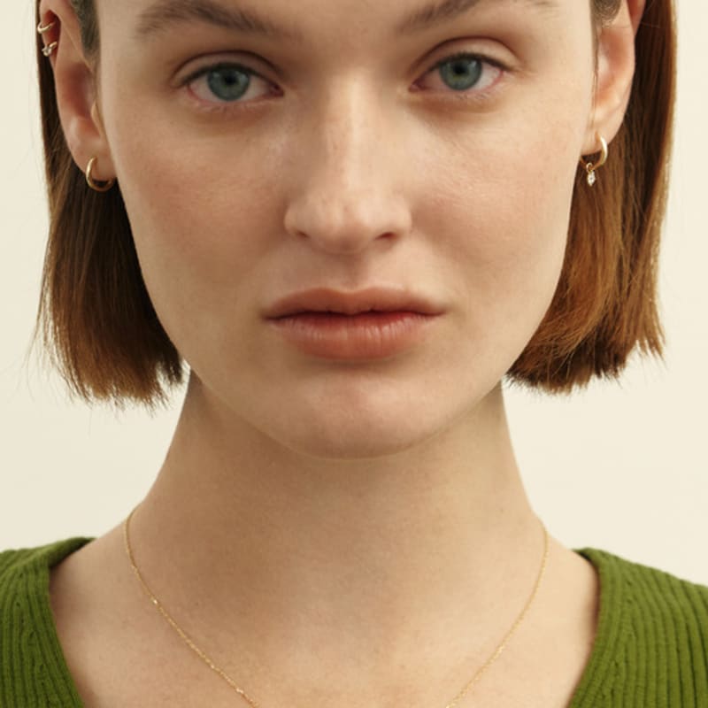 LUNNE 14k Signity Stone Charm (14k Gold) #LCC01