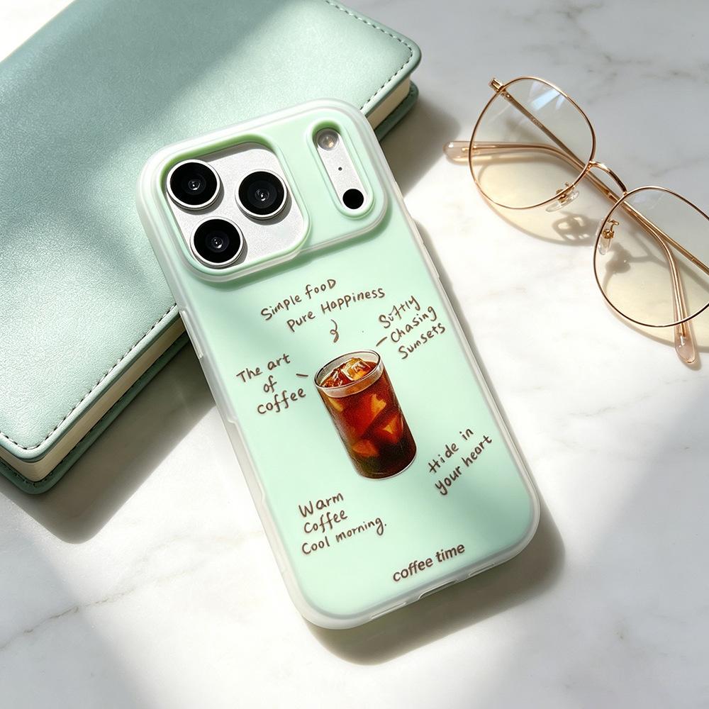 Iced Coffee for Apple Xiaomi Oppo Matte Phone Case iPhone17/16Pro Niche Huawei Mate Female