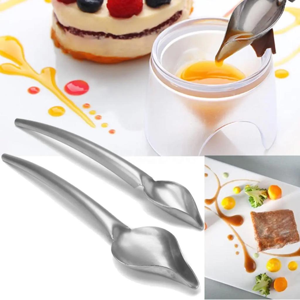 Chef Decoration Spoon Decorate Sushi Food Draw Tool Design Sauce Dressing Plate Dessert Bakeware Cake Gastronomy Coffee Spoon