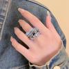 Three Layer Y2K Opening Rings Heart Metal Beaded Rings Fashion Denim Rings  Women