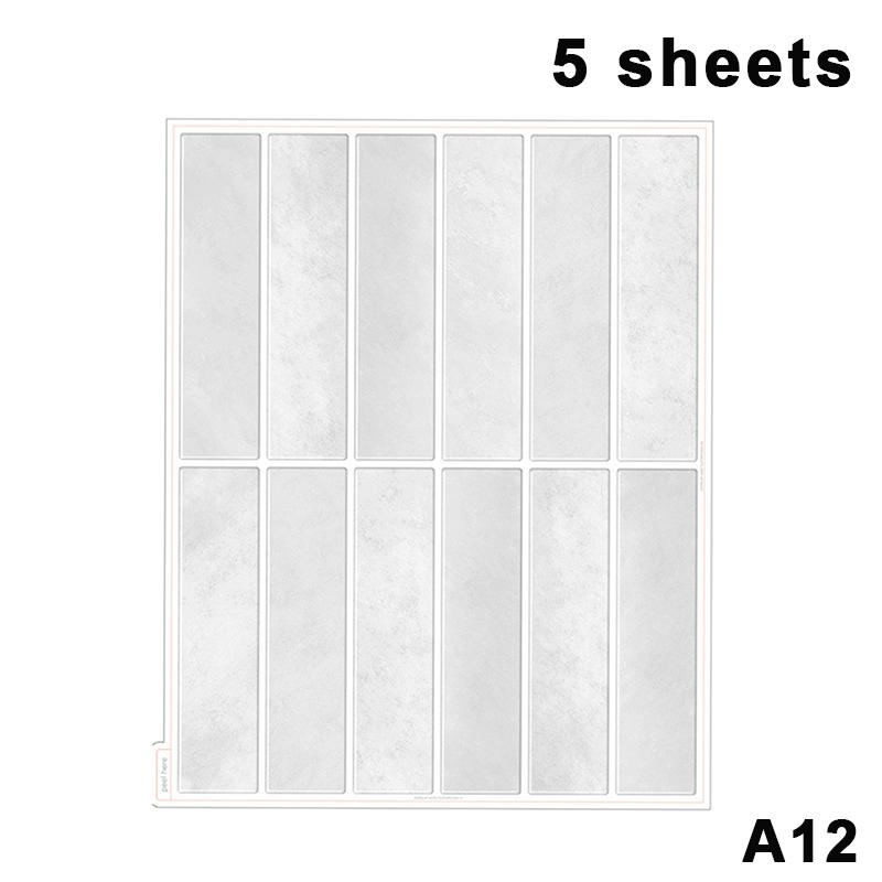 5/10Pcs Non Fading Wall Tile Stickers Peel and Stick Waterproof Oil Proof Heat Resistant for Dining Area Wall Decoration