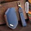 5/6/7/8 Bottons Genuine Leather Auto Key Fob Cover Case Key Ring Fit For Kia Carens Picanto Gt Line Carnival K8 Rio Telluride Auto Accessories