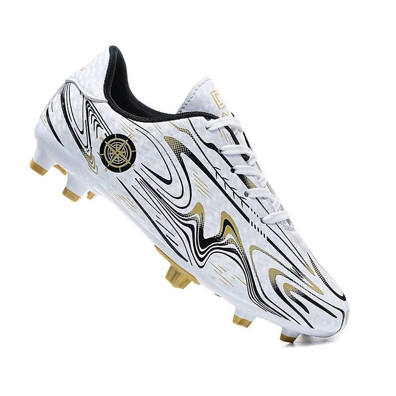 New football shoes children's five-a-side big children's small and medium-sized long-nail football shoes low-top broken nails leather foot sports shoe