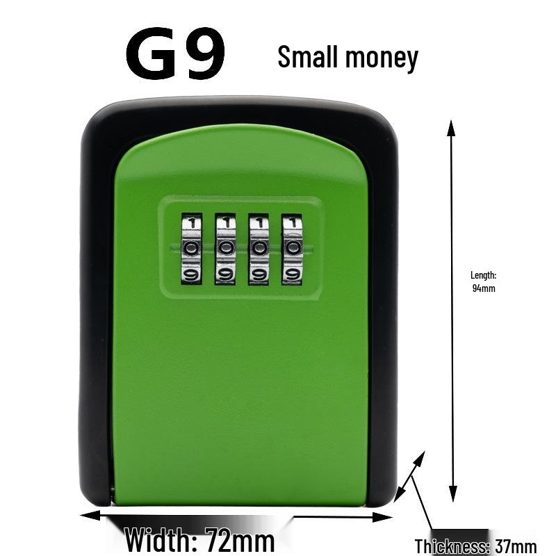 Temporary Key Storage Box for Construction Sites and Dorms with Anti-Theft Lock and Peephole