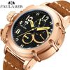 Paulareis Vollautomatische Mechanische Multifunktions-Nachtlicht-Leder-Roségold-Herrenuhr Automatikuhr UB01