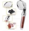 Hot Sell 3 Settings Save Water Mineral Filter Stone Filtration Ionic ABS Plastic Chrome Finish Handheld Shower Head