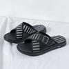 Sommer Schwarz Offene Zehen Weiche Sandalen Atmungsaktiv und Bequem Lässige Sandalen Mode Strandschuhe Hausschuhe Herrensandalen