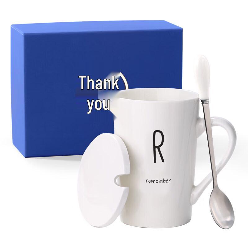 Ceramic Mug with Lid and Spoon