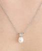 Tatiana (Silver 925) Oval Cubic Pearl Necklace Nz2551