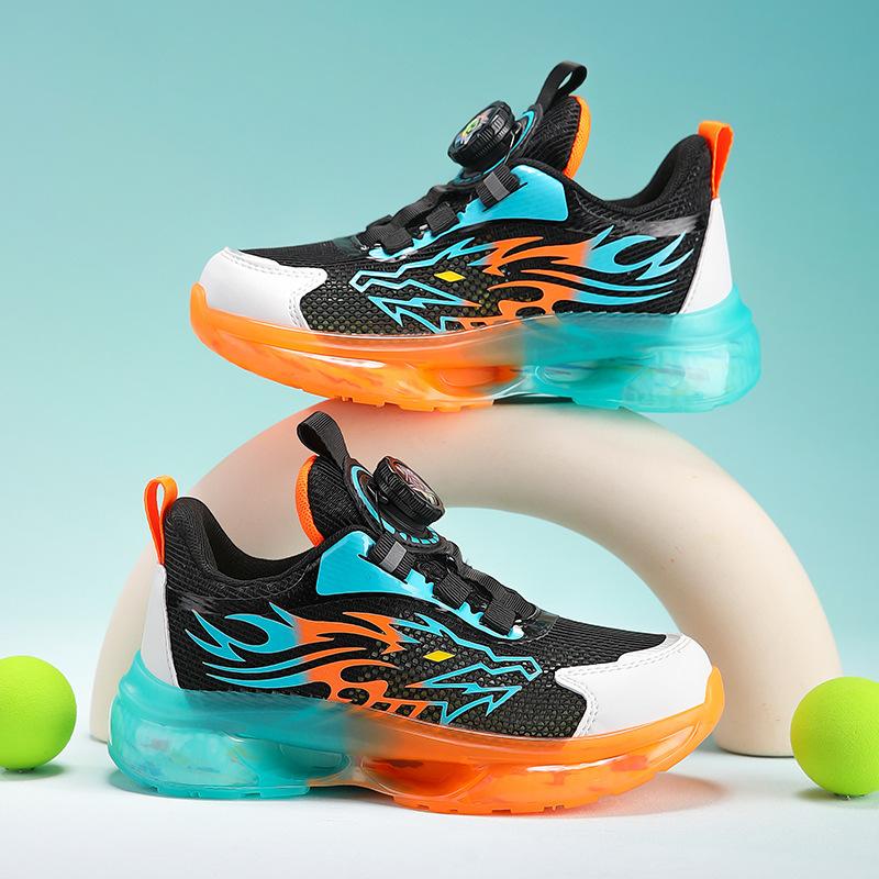 Children's sports shoes 2025 spring new breathable single mesh boys' mesh shoes medium and older children's soft-soled shock-absorbing casual shoes