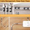 5/20pcs Transparent Self-Adhesive Cable Organizer Clips Wire Management For Home Desk Office Kitchen Wire Clamp Manager
