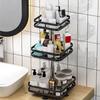 Space Saving Rotating Shelf for Kitchen Bathroom Metal Organizers Adjustable Cosmetic Spice Storage HX6C