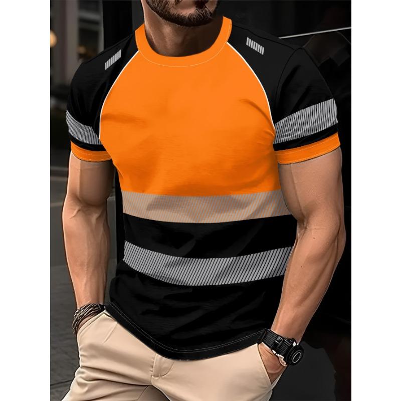

high visibility safety men s and women s work clothes Harajuku reflective T-shirt quick drying neutral clothing 4XL