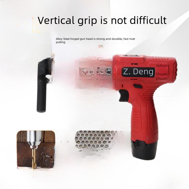 Adaptor pistol electric cu acumulator pentru piulițe nituibile și accesorii pentru scule de nituit